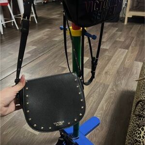 Victoria's Secret Black Studded Shoulder Bag